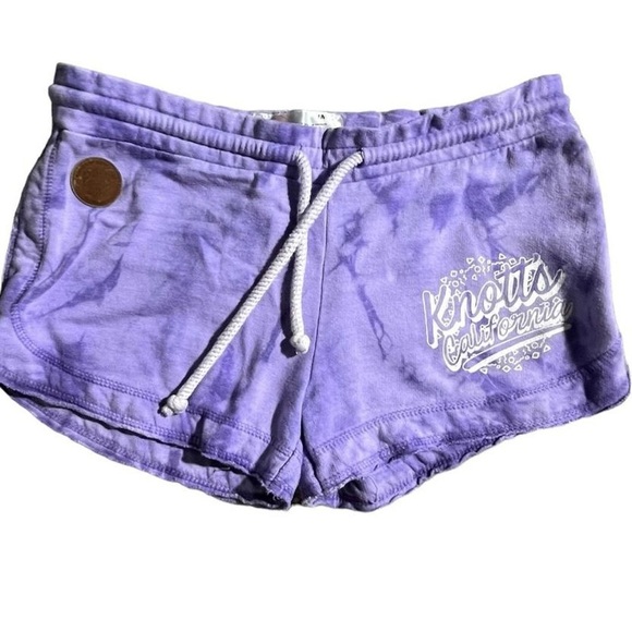 442-Knotts California purple and white tie dye shorts Medium #summer #knotts - Picture 1 of 6